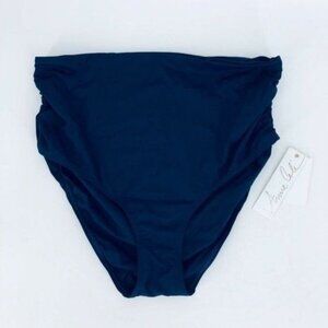 Anne Cole Swim Set Swimsuit Bottom Women's Plus Size 22W High Waisted Ruched Nav